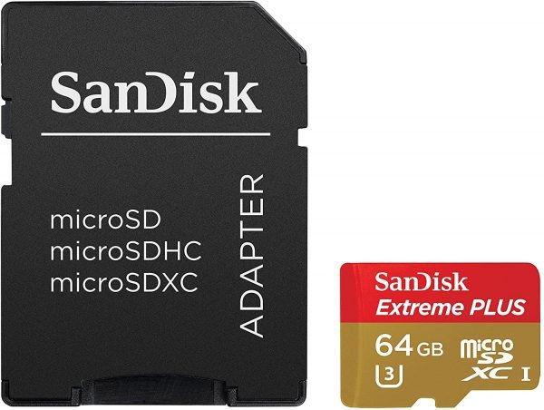 Carte microSDXC UHS-I / U3 de 64 Go SanDisk Extreme PLUS avec adaptateur – Image 4